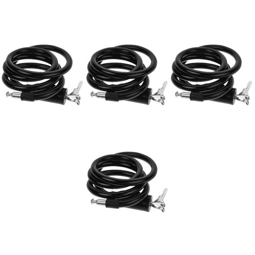 Black metal bike lock - metal,