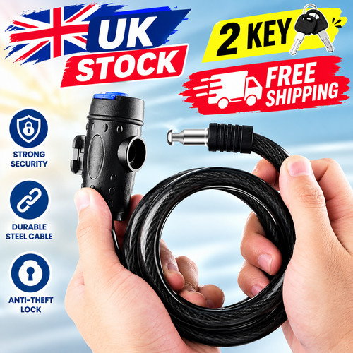 1xbike lock cable with - lock, keys