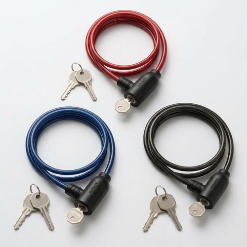 Bike cable lock with keys - cable,